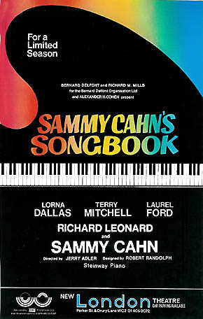 Sammy Cahn's Songbook theatre poster - New London Theatre