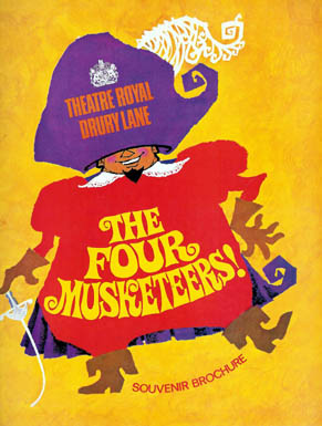 Richard Mills - The Four Musketeers theatre poster - Theatre Royal Drury Lane
