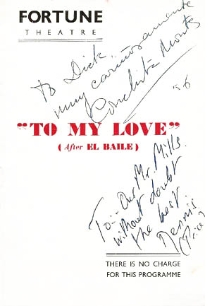 To My Love theatre poster - Fortune Theatre
