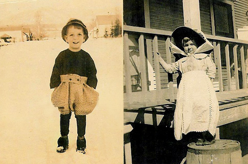 Toby and Millie Rowlands as children